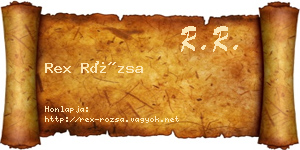 Rex Rózsa névjegykártya